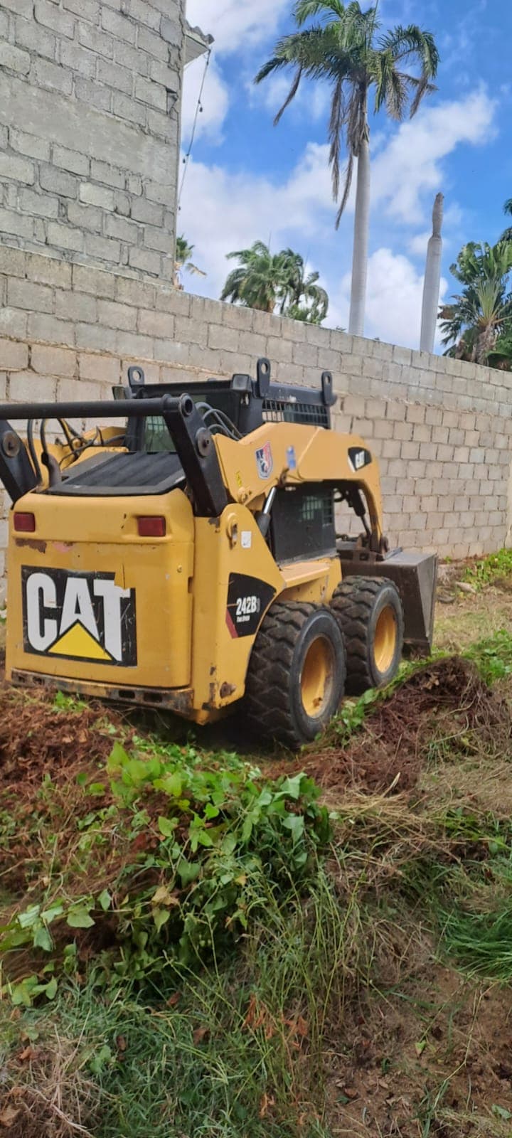 CAT Skid Steer rear view Curacao